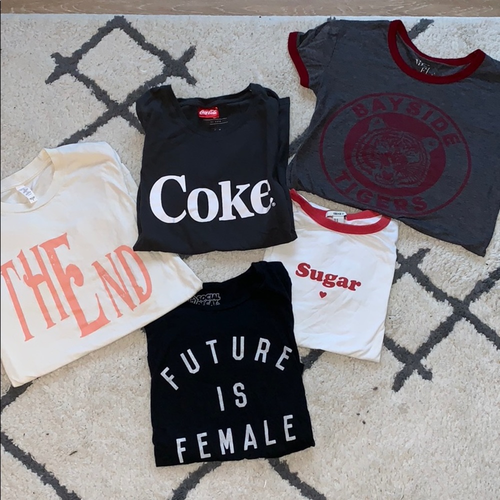 5 set of tee shirts